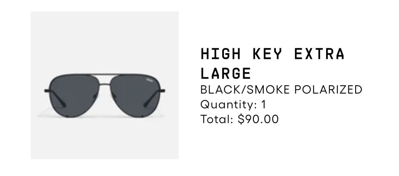 Quay Sunglasses High Key Black Women
