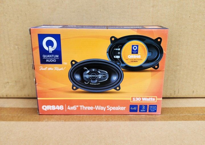 Quantum Car Speakers Set 4x6" 3-Way Coaxial Speaker System 130 Watts QRS46 🚨 Payment Options Available 🚨 No Credit Needed 🚨