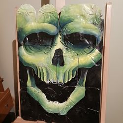 Graffiti Street Art Contemporary Abstract Art Work On Canvas By Original Artist - Make Any Fair Offer 20"x 16"