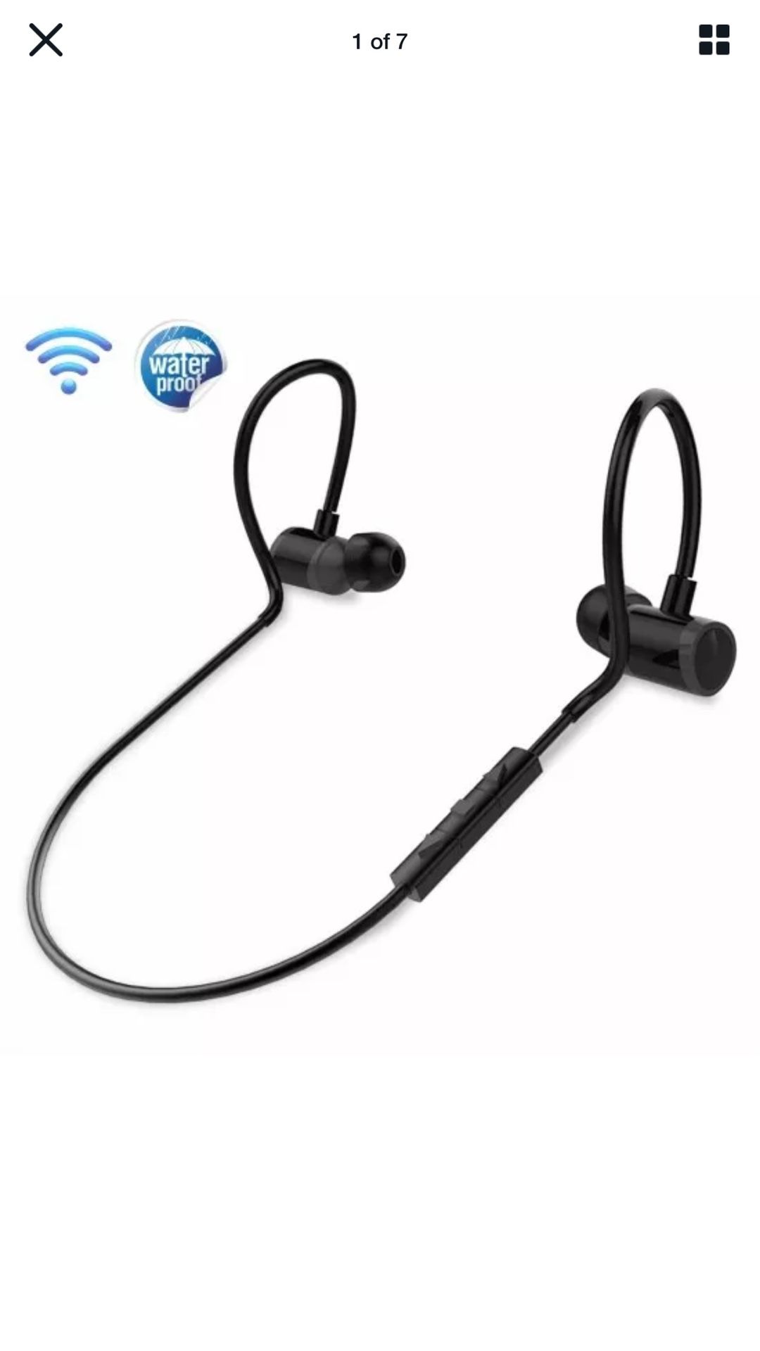 Pyle Waterproof Sports Wireless Bluetooth Headphones w/ Built-In Microphone