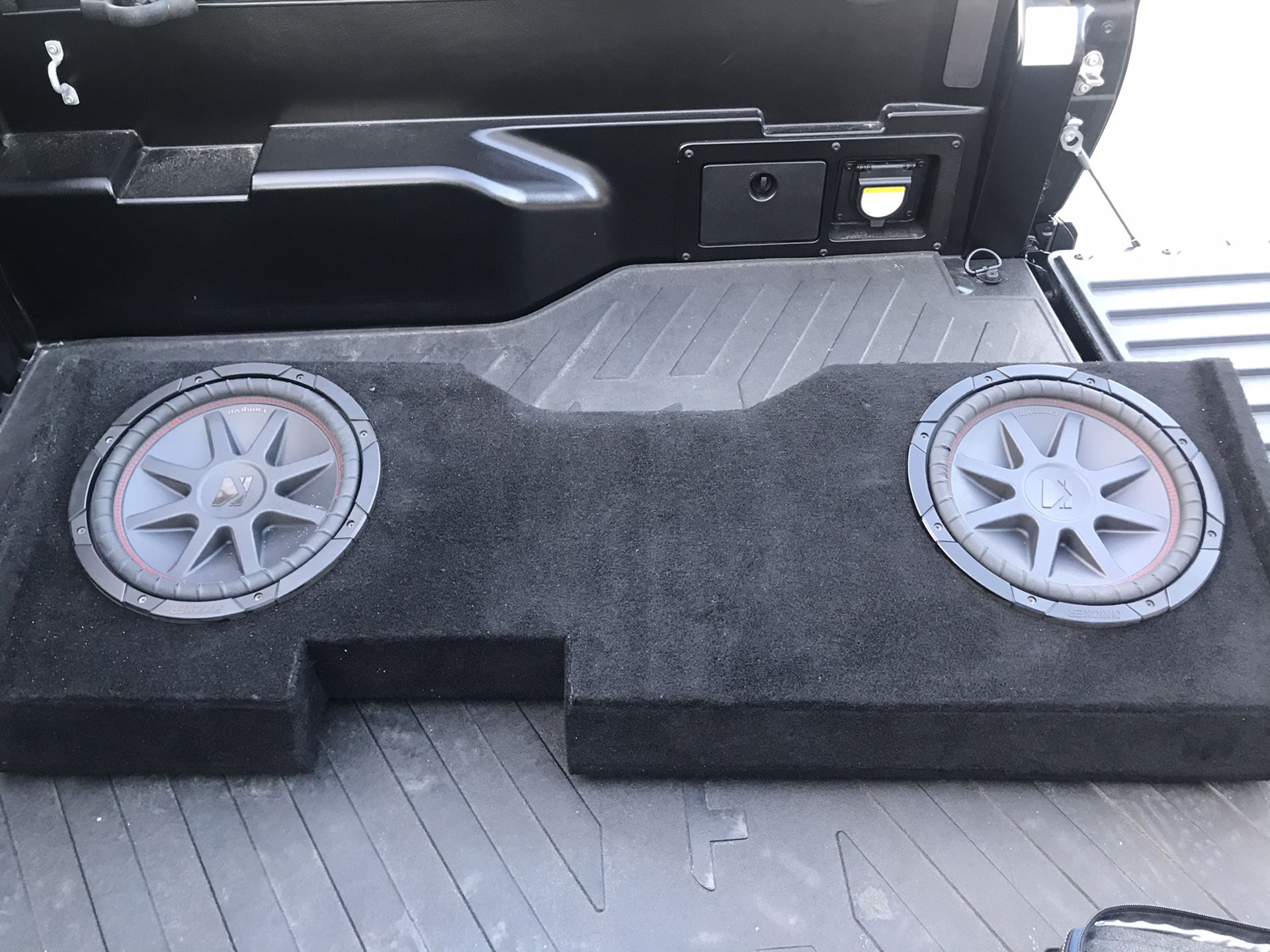 Two 10 inch Kicker CompVR subwoofers