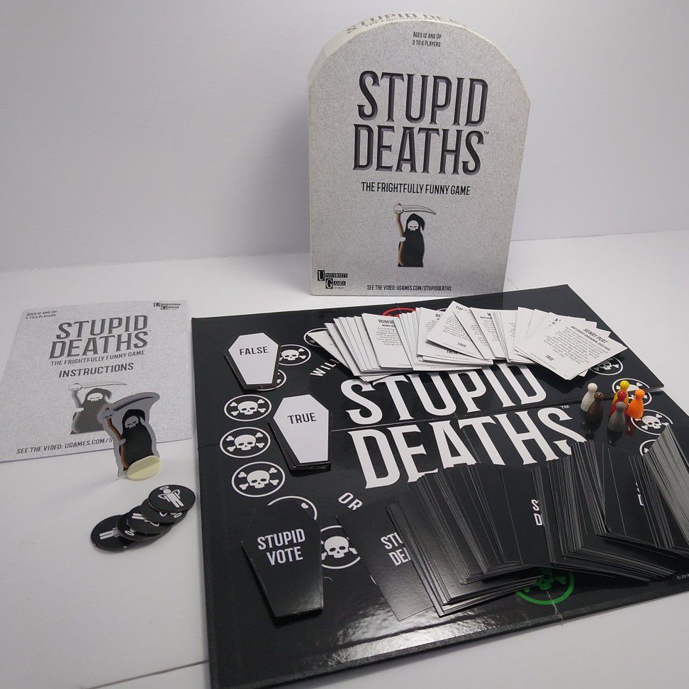 University Games Stupid Deaths The Party Game Funny Card and Board Game