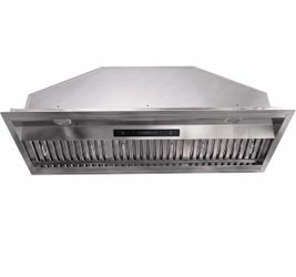 42 Inch Range Hood Insert, 900 CFM, 4-Speed Gesture Touch Remote Stainless Steel Built-In Kitchen Vent Hood, Convertible Ducted or Ductless, Model B02