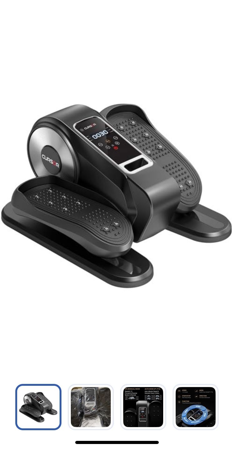 Under Desk Elliptical Machine, Electric Seated Pedal Exerciser