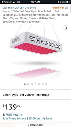 Vander Life Growing LED light