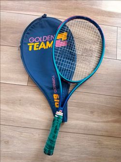 Vintage golden team "tornado 610" tennis racket