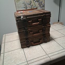 1 Of A Kind Vintage Style Traveling Chest With Buckles