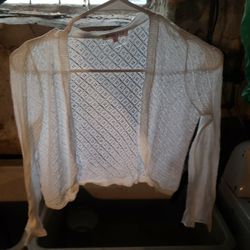 White Cardigan/dress Cover-up Worn Once For A Picture