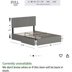 Full Size Bed W Mattress 