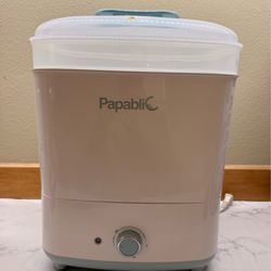 Papablic Baby Bottle Sterilizer and Dryer Pro, Esterilizador De Biberones, Electric Steam Sterilizer for Baby Bottles, Pacifiers, and Pump Parts, Larg