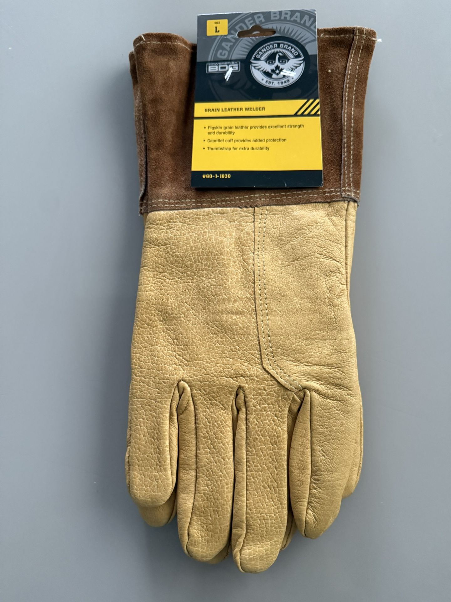 Welding gloves - Grain Leather Welder, Size L
