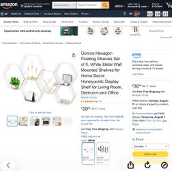 Hexagon Floating Shelves Set of 6 - White - NEW