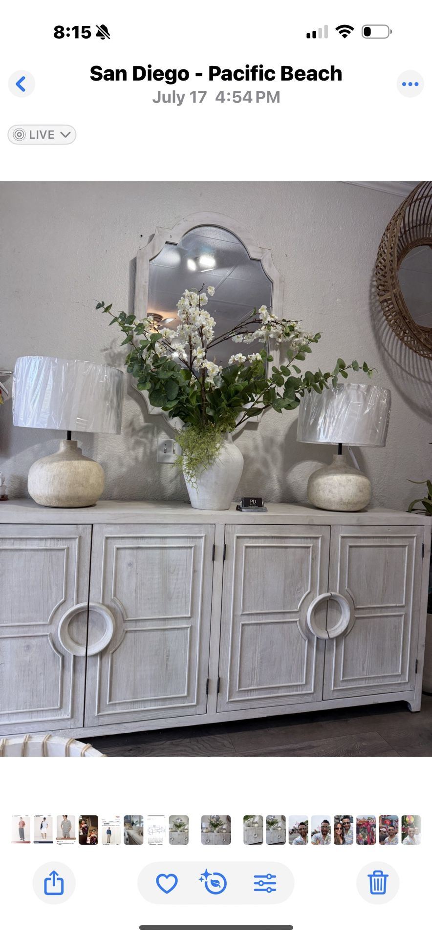 New 78” Cordova Solid Wood Console By Dovetail Furniture