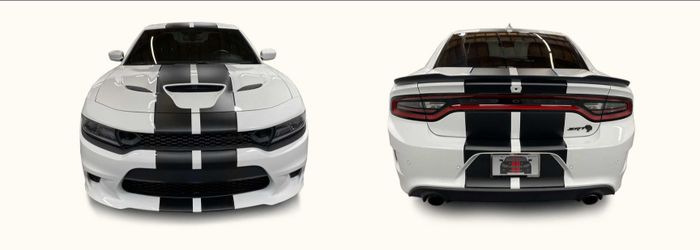 Racing stripes dual stickers vinyl
