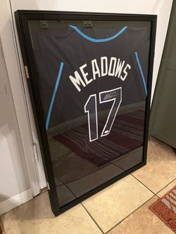 Framed Austin Meadows Signed Jersey