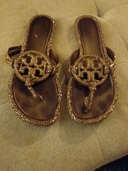 Tory Burch Crystal Embellished FlipFlops