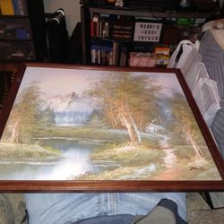 Beautiful Canvas *Cabin In The Woods On The Lake"