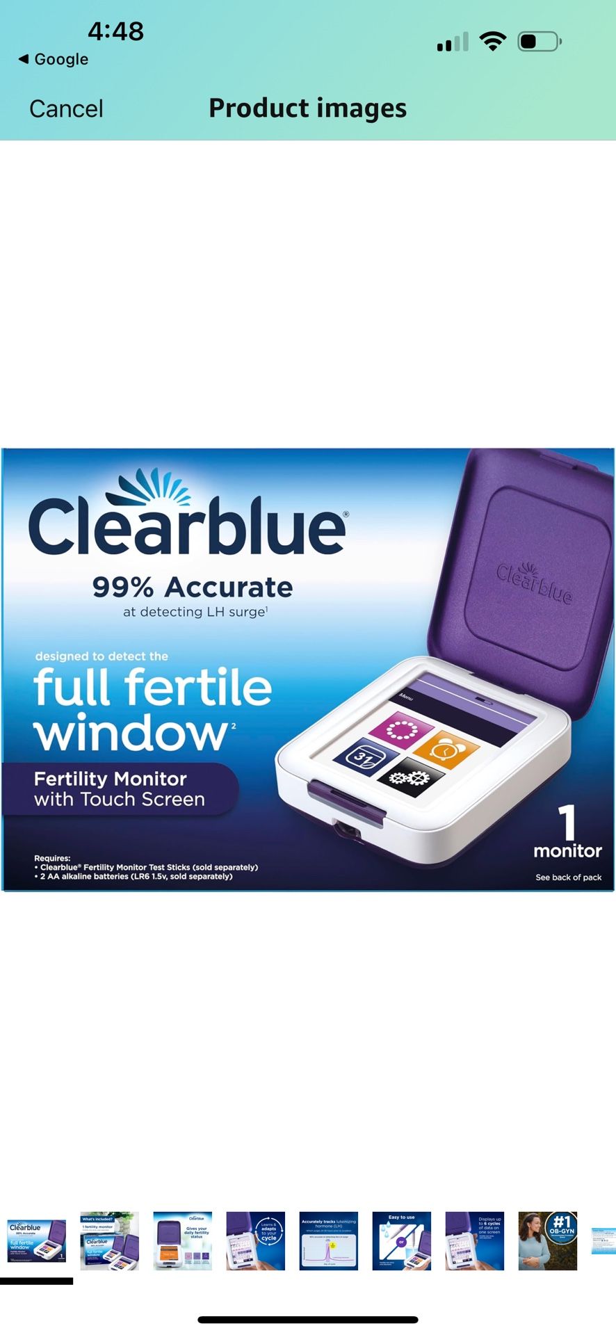Clearblue Fertility Monitor, 1 Touch-Screen Monitor, 1 Ct