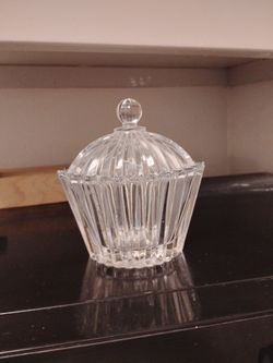 Glass sugar bowl