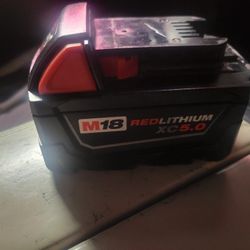 
The Milwaukee M18 REDLITHIUM XC5.0 battery