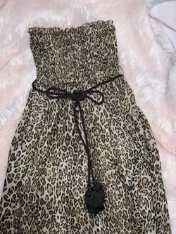 Leopard Print Tube Dress Medium