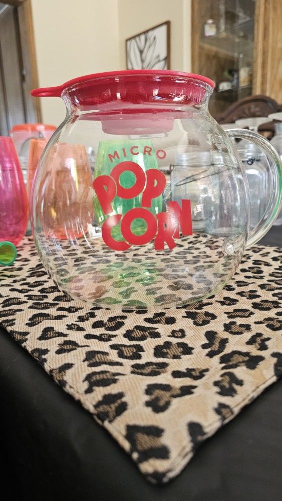 Glass Microwave Popcorn Popper