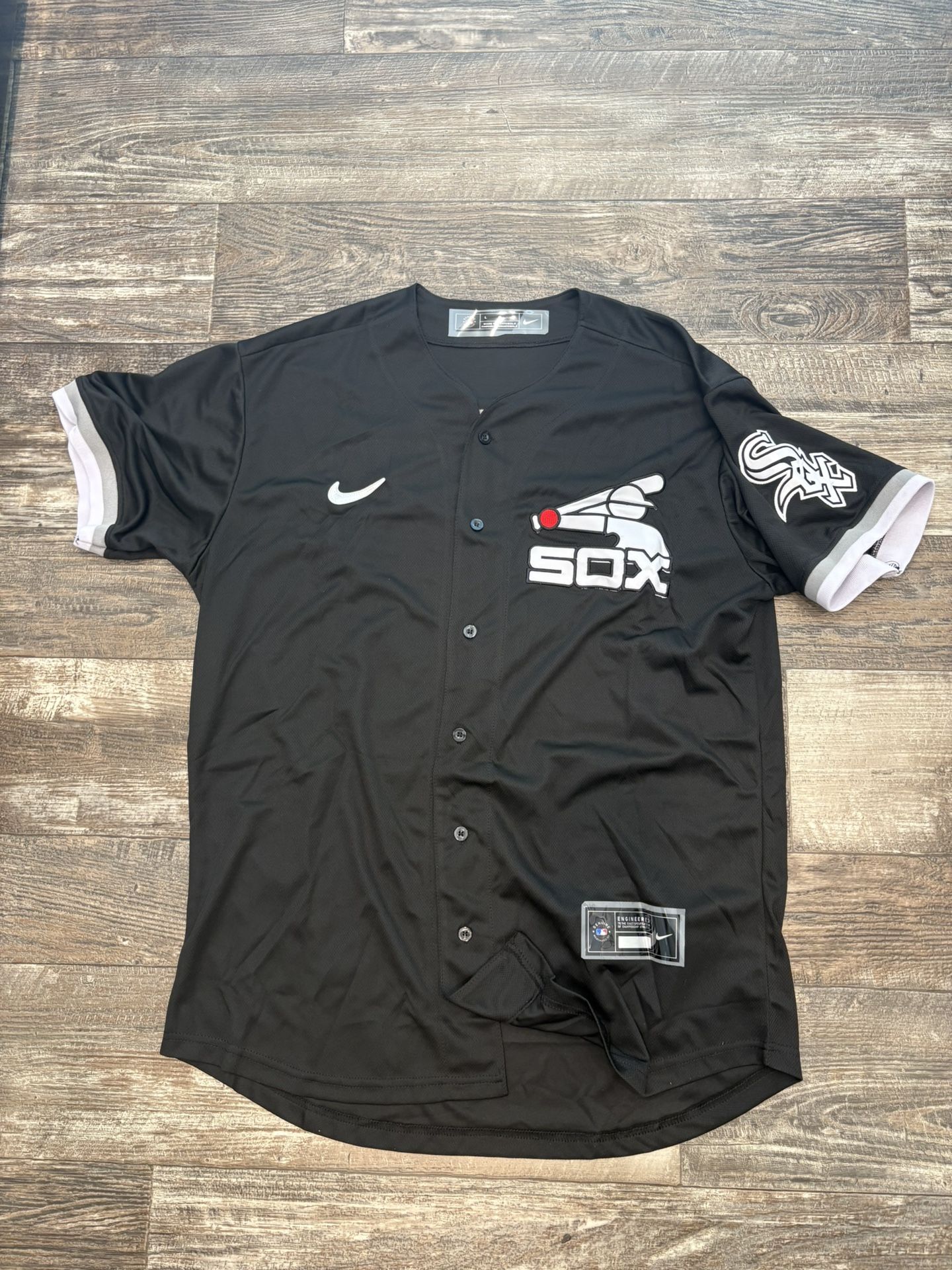 Michael Jordan (sizes Below) Black, Chicago White Sox throwback baseball Jersey