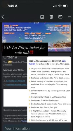 Baja Beach Fest VIP La Playa 3-day