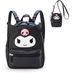 Mini Kids Backpack, Kawaii Shoulder Bag, Anime (Black)
