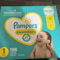 Pampers Size 1 Diapers - 198 Count