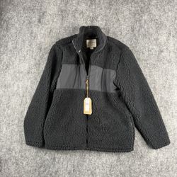 Weatherproof Vintage Sherpa Fleece Jacket Men’s L Anthracite Full Zip NWT