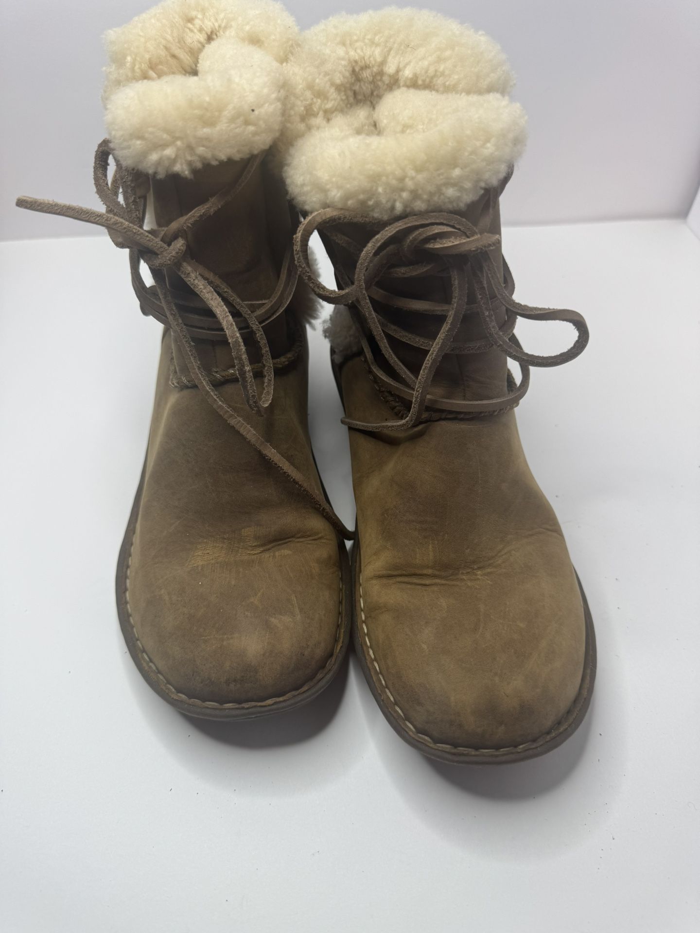 UGG Tan Shearling Lined Boots Size 8