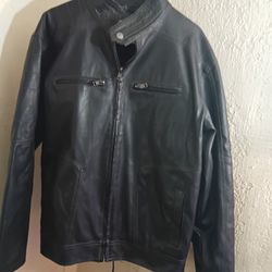 Men's Medium Faux Leather Jacket. Moonshine Spirit.