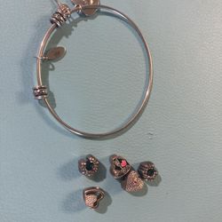 Pandora bracelet with charms 