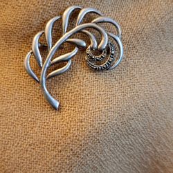 Sterling Silver Brooch Leaf 