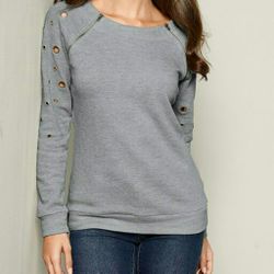 Women's Zipper Detail Sweatshirt