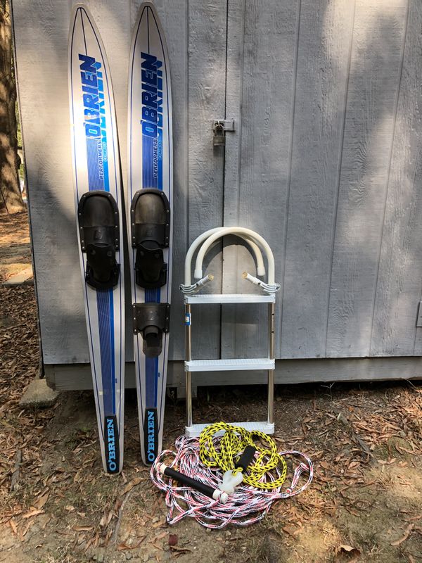 OBRIEN water skis,ski rope,new boat ladder for Sale in Concord, NC