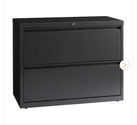 36 in. W 2-Drawer Charcoal Metal Lateral File Cabinet for Home and Office, Holds Letter, Legal and A4 Hanging Folders