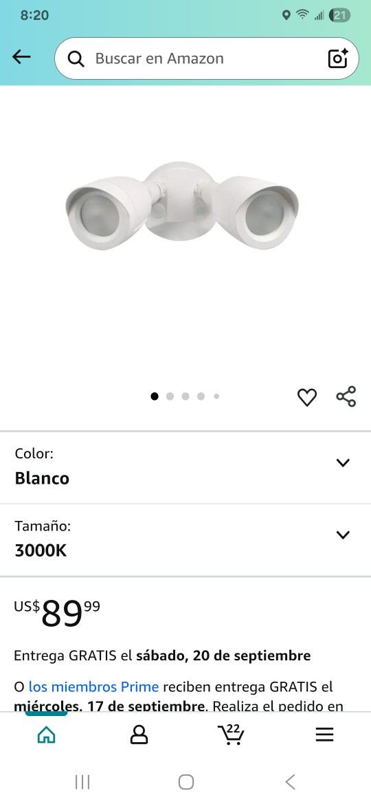 Luz Para Patio $20