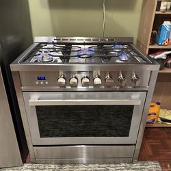 Estufa Cosmo Stainless Steel 5 Quemadores 36”