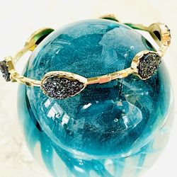Vintage Raw Crystal Bangle/Bracelet