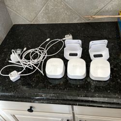 3 Eero 6+ WiFi Routers With Two Wall Mounts 