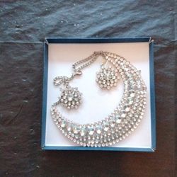 Rhinestones Necklace Set 