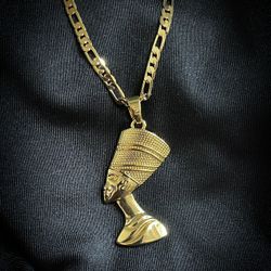 18k Gold Plated Nefertiti Necklace 