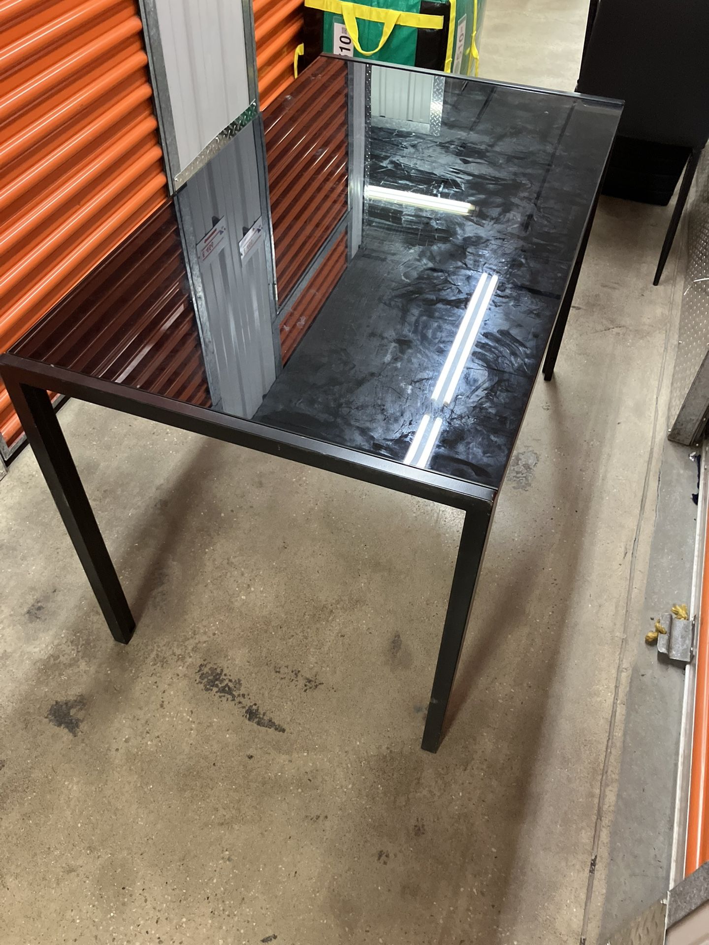 Dining Table With Glass Top And 4 Chairs