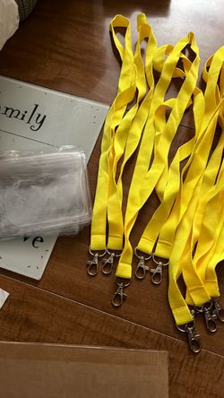 Name Tags with Lanyard for OfficYellow