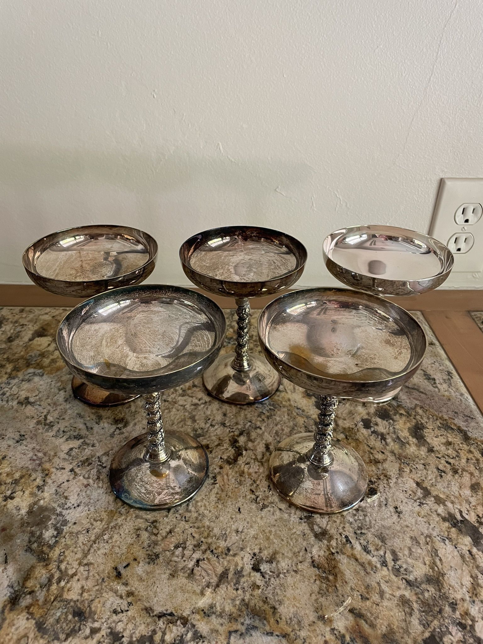 Falstaff Silver Plate Ice Cream Cups