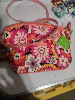 Vera Bradley Pixie Blooms Curvy Crossbody Purse Bag w/Tag