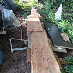 Cedar Slabs Of Wood For Bar Tables, Mantels, And Desk Etc. 