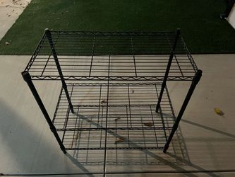 Black Metal Wire Rack Shelving 36" H x 36" W x 18" D